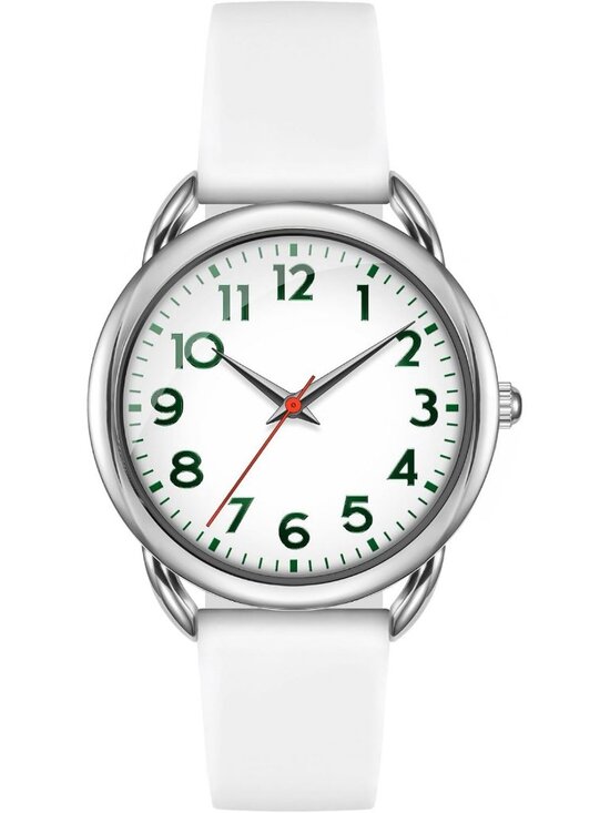 Stylish Women\'s Waterproof Watch with Easy-to-Read Numeral Dial & Silicone Strap